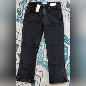 NWT Abercrombie And Fitch Black Size 26 Long Cropped Jeans